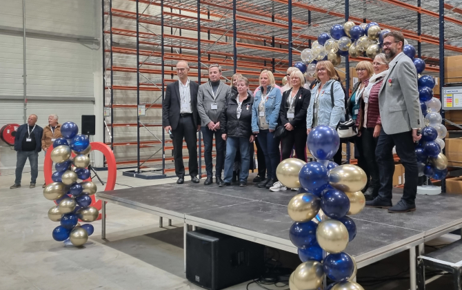 Inauguration de la nouvelle plateforme logistique de DMC SAS à Illzach à Illzach (Haut-Rhin).