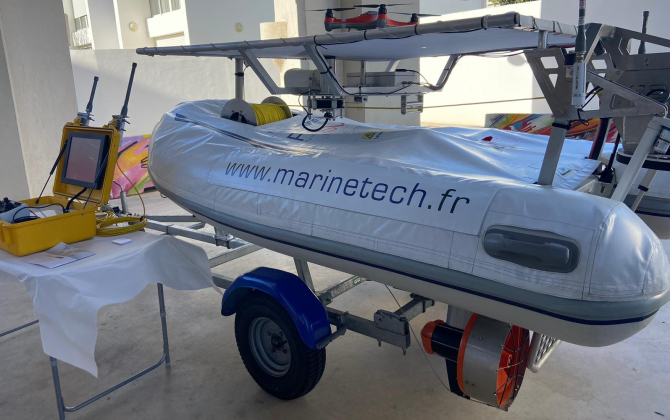 Le pôle mer Méditerranée et le pôle Optitec ont organisé une journée "Mer et Robotique", au cours de laquelle les entreprises, qui ont participé à l’expérimentation, comme Marine Tech, ont exposé leurs savoir-faire.