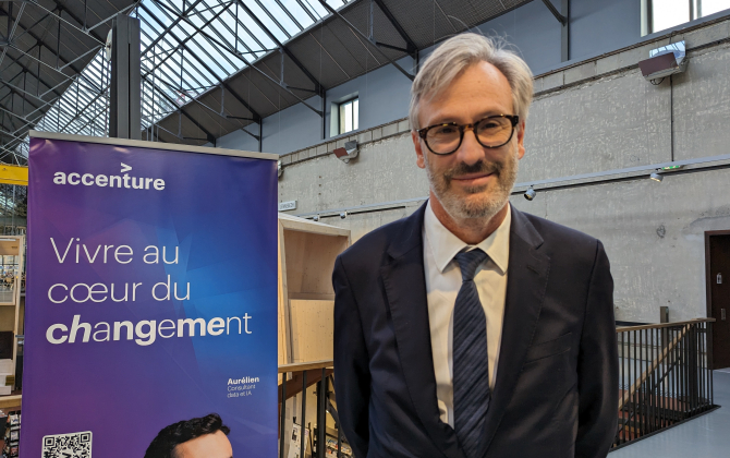 Olivier Girard, président France et Benelux d’Accenture, était à Brest pour inaugurer les nouveaux locaux.