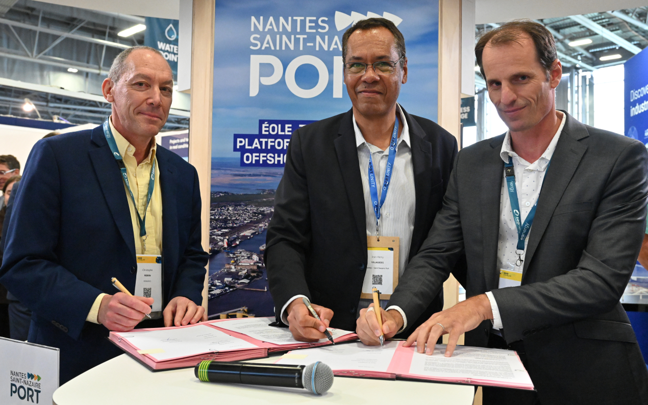 Nantes Saint Nazaire Port et Pennavel signent un partenariat sur l'éolien flottant