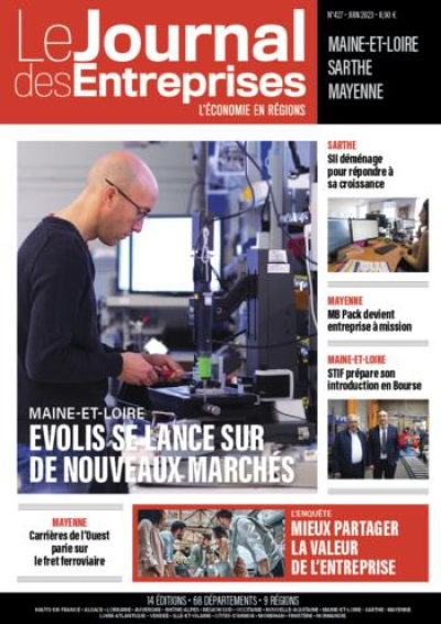 Evolis se lance sur de nouveaux marchés - Le Journal des Entreprises Maine-et-Loire - Sarthe - Juin 2023