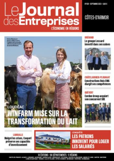 Winfarm mise sur la transformation du lait - Le Journal des Entreprises Côtes-d'Armor - Septembre 2023