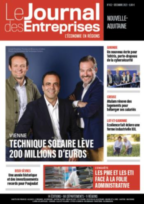 Technique Solaire lève 200 millions d'euros - Le Journal des Entreprises Nouvelle-Aquitaine - Décembre 2023
