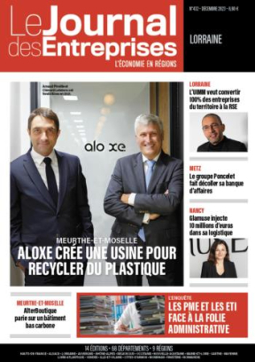 Aloxe crée une usine pour recycler du plastique - Le Journal des Entreprises Lorraine - Décembre 2023