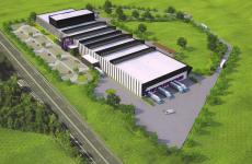 Modélisation future usine de menuiserie Atlantem (Groupe Herige)  à Saint-Martin-des-Landes (Ille-et-Vilaine) 