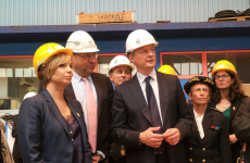 Bruno Le Maire en visite aux chantiers navals STX à Saint-Nazaire