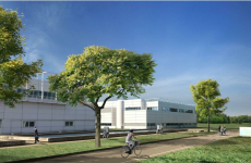 Perspective du nouveau bâtiment de production prévu sur le site de Boehringer Ingelheim Santé Animale France à Lyon Saint-Priest.