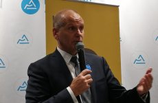 Jean-Pierre Bes, directeur du Réseau Auvergne Rhône-Alpes à Bpifrance présente les chiffres pour l'année 2018, le 16 avril 2019.
