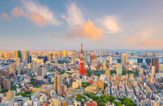 Panorama de la ville de Tokyo, au Japon.