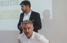 Philippe Plantive, dirigeant de Proginov, et Mickaël Landreau lors de la présentation du projet du Collectif Nantais en juin 2021.