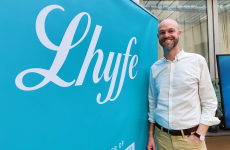 Matthieu Guesné, président directeur général de Lhyfe, lors du lancement en Bourse de cette société de production d’hydrogène vert.
