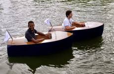 François Lagabrielle (à gauche) et Quentin Hubert, cofondateurs de la start-up Beau comme un bateau en septembre 2020 à Nantes.