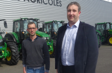 Fabien Jouan (à gauche) et Pierre Sardat, les deux directeurs généraux de MS Équipement, revendiquent une part de marché de 25 % des ventes de tracteurs sur les départements Côtes-d'Armor, Ille-et-Vilaine et Morbihan.
