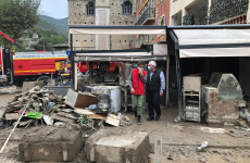 À Breil-sur-Roya, après le passage de la tempête Alex en octobre 2020. Les dégâts sur l’ensemble des vallées azuréennes concernées ont atteint le milliard d’euros.