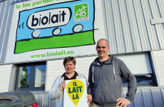 Nathalie Delagnes et Ludovic Billard, vice-présidente et président du groupement Biolait.