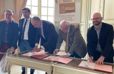 La signature du partenariat entre les différents acteurs d'Equicollecte a eu lieu, le 20 mars, au Haras National du Pin.