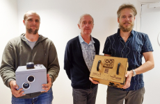 De g. à d. : Gaspard Russias, Denis Trégoat et Antoine Fournier sont, avec Mathieu Ribes, les quatre associés de Photonics Open Projects.