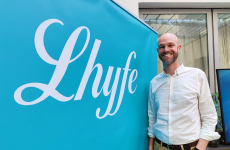 Mathieu Guesné, président directeur général de Lhyfe, lors du lancement en bourse de cette société de production d'hydrogène vert.