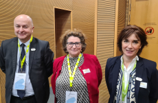 Les cadres de la SNCF (de gauche à droite) Pascal Décary, Stéphanie Dommange, et Laurence Berrut, ont présenté les enjeux futurs aux chefs d’entreprise du Grand Est.