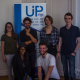 En haut à gauche, Anaïs Rolland et Pascal Fourtoy, cofondateurs de Uprigs accompagnés de leur équipe installée au centre-ville de Nantes. 