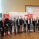 Elus, industriels et partenaires du projet industriel lancé par la Métropole de Lyon lors de la présentation du fonds d’amorçage, du manifeste et de la fondation Ilyse le 28 janvier 2022.