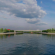 Perspective d’un pont au-dessus du futur Canal Seine-Nord Europe.