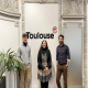 Aurélie Baker, responsable d’Aiko France, entourée par Lorenzo Feruglio (à droite), le président de la start-up, et Davide Vittori, son chief operating officer (COO).