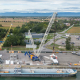 La grue destinée aux colis lourds sur le Port rhénan de Colmar Neuf-Brisach peut soulever des charges de 500 tonnes.