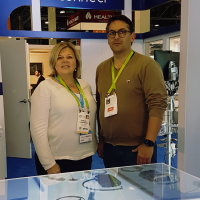 Isabelle Cambreleng, directrice marketing du groupe d'électronique médicale Visiomed Group, et Tristan Piron, référent numérique du Groupe La Poste en Pays de la Loire.