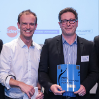 Anthony Poignant et Matthieu de Marolles, dirigeants de Max Digital Services, reçoivent un Prix des ressources humaines du Grand Ouest 2018, dans la catégorie start-up.