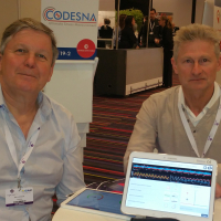 Marc Latouche, directeur général de Codesna et François Lefaucheur, directeur business development, lors du salon Ageing Fit qui s'est tenu à Nice en février 2018.