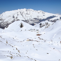 Station de sports d'hiver Les Deux Alpes, en Isère.