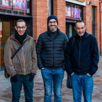 Jean-François Tosti, Éric Tosti et David Alaux, les trois cofondateurs et cogérants du studio d'animation toulousain TAT Productions.
