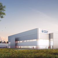 Le nouveau site de production de Boehringer Ingelheim à Jonage. 200 millions d'euros sont investis pour une livraison prévue en 2022.