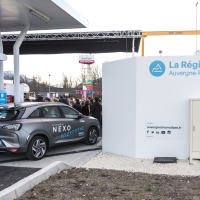 La première station de recharge hydrogène du programme Zero Emission Valley a été inaugurée en février 2020 à Chambéry.