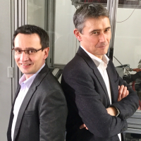 Christophe Turpin (à gauche) et Cyril Gagnepain (à droite), cofondateurs de la jeune pousse H2Pulse.