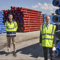 De gauche à droite, Maxime Garcia, responsable export et Cyrille Hahang, dirigeant d’Electrosteel Europe.
